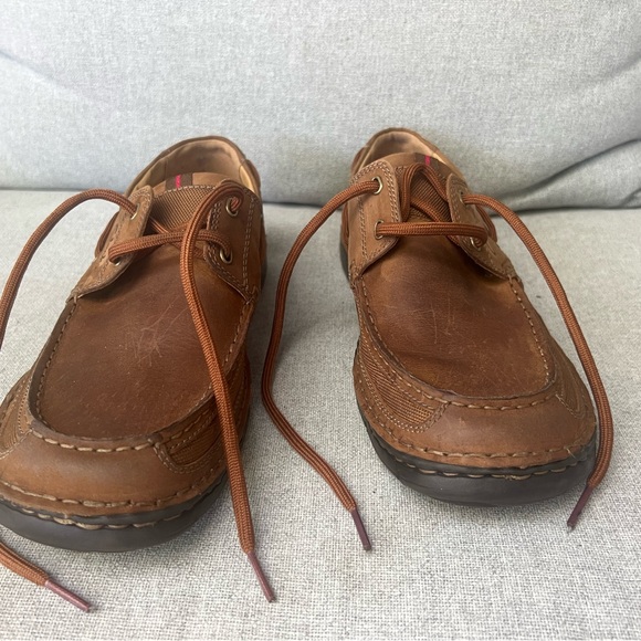 Clarks Leather Boat Shoes - Picture 4 of 14